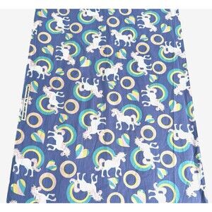 Purple Unicorn Fabric Fairytale Fantasy Rainbow Girls Kids Cotton Print BTY